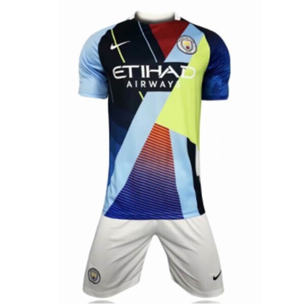 Camiseta Manchester City Edición Conmemorativa Niño 2019-2020 Azul Claro